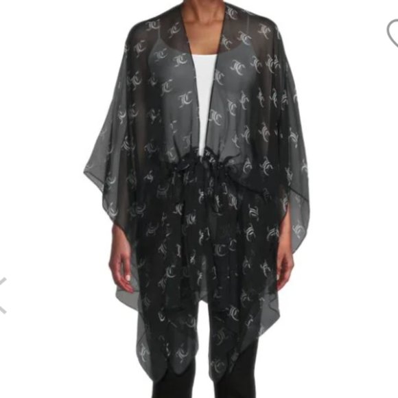 NWT Juicy Couture Logo Print Asymmetric Kimono - Picture 1 of 1